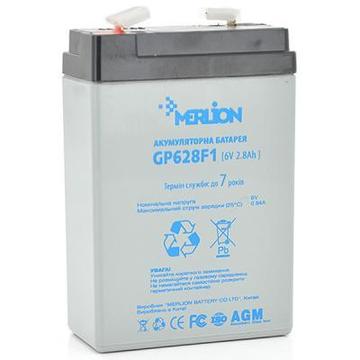 Акумуляторна батарея для ДБЖ Merlion MERLION AGM GP628F1 6 V-2,8Ah (GP628F1)