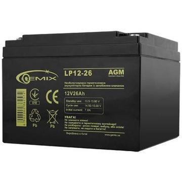 Аккумуляторная батарея для ИБП GEMIX 12В 26 Ач (LP12-26)