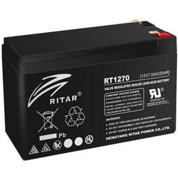 Акумуляторна батарея для ДБЖ Ritar AGM RT1270B, 12V-7Ah (RT1270B)