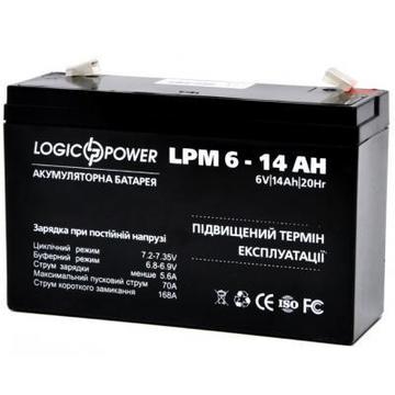 Акумуляторна батарея для ДБЖ LogicPower LPM 6В 14 Ач (4160)