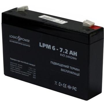 Акумуляторна батарея для ДБЖ LogicPower LPM 6В 7.2 Ач (3859)