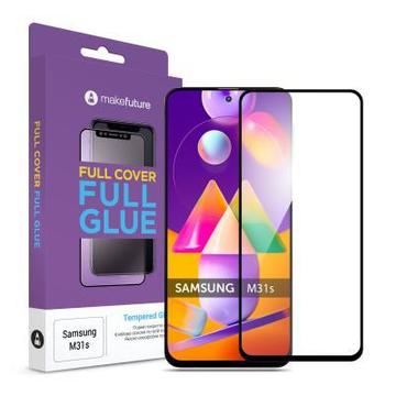 Захисне скло та плівка MakeFuture Samsung M31s Full Cover Full Glue (MGF-SM31S)