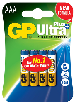 Акумуляторна батарея для ДБЖ GP LR3/AAA Ultra Plus Alkaline Blister/4pcs