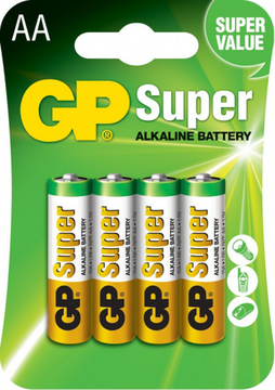 Батарейка GP LR6/AA 1.5V Super Alkaline Blister/4pcs