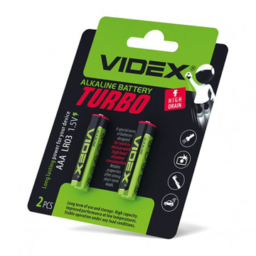 Батарейка Videx LR03/AAA Turbo Blister/2pcs