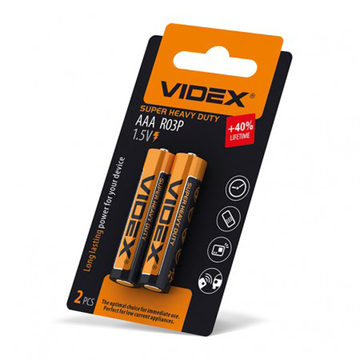 Батарейка Videx R03P/AAA Blister/2pcs