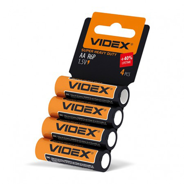 Батарейка Videx R6P/AA Blister/4pcs SHRINK CARD
