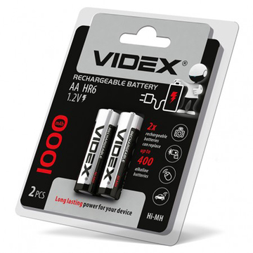 Акумуляторна батарея для ДБЖ Videx HR6/AA 1000mAh Blister/2pcs