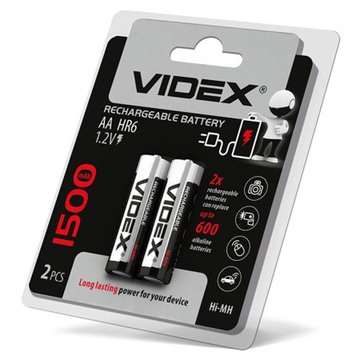 Акумуляторна батарея для ДБЖ Videx HR6/AA 1500mAh Blister/2pcs