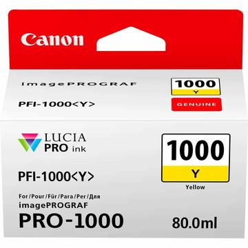 Струйный картридж Canon PFI-1000 Y Yelow