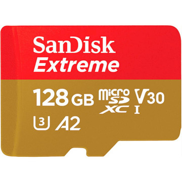 Карта памяти SanDisk 128GB microSDXC C10 UHS-I U3 R160/W60MB/s Extreme V30