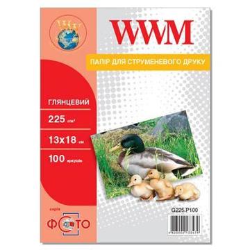 Бумага WWM Photo глянцевый 225г/м2 13х18см 100л (G225.P100)