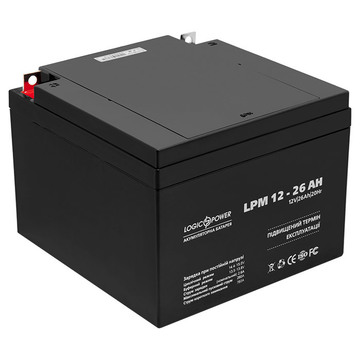 Акумуляторна батарея для ДБЖ LogicPower LPM 12V 26AH (LPM 12 - 26 AH) AGM