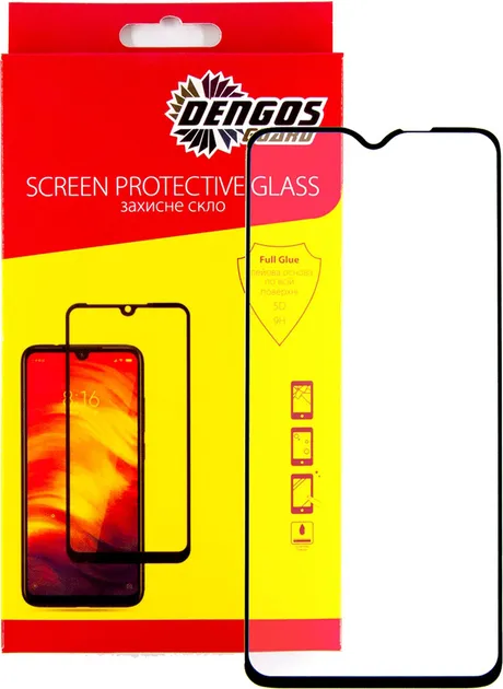 Защитное стекло DENGOS Full Glue для Xiaomi Redmi Note 8 Pro (black) (TGFG-84)