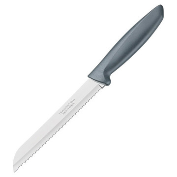 Кухонний ніж Tramontina PLENUS Grey нож д/хлеба 178мм -12 шт коробка (23422/067)