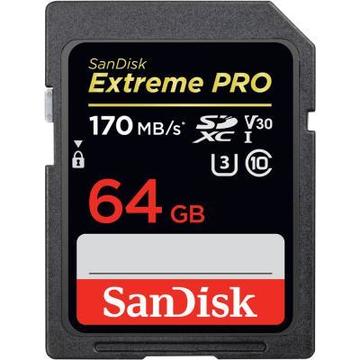 Карта памяти SANDISK 64GB SDXC class 10 V30 UHS-I U3 Extreme Pro (SDSDXXY-064G-GN4IN)
