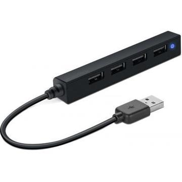 USB Хаб Speedlink SNAPPY SLIM USB Hub, 4-Port, USB 2.0, Passive, Black (SL-140000-BK)