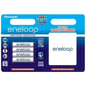 Акумулятор для фото-відеотехніки PANASONIC Eneloop AAA 750mAh NI-MH * 4 + case (BK-4MCCEC4BE)