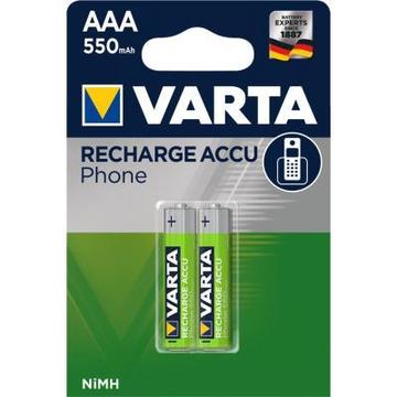 Акумулятор для фото-відеотехніки Varta AAA Phone ACCU 550mAh NI-MH * 2 (58397101402)