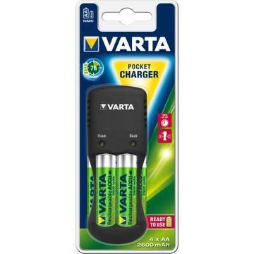 Акумулятор для фото-відеотехніки Varta Pocket Charger + 4AA 2600 mAh NI-MH (57642101471)