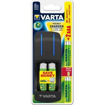 Аккумулятор для фото-видеотехники Varta Pocket Charger + 2AA 2100 mAh +2AAA 800 mAh NI-MH (57642301431)