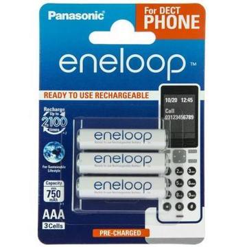 Акумулятор для фото-відеотехніки PANASONIC Eneloop AAA 750mAh NI-MH Dect Series * 3 (BK-4MCCE/3DE)