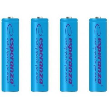 Аккумулятор для фото-видеотехники Esperanza AAA 1000mAh Ni-MH * 4 blue (EZA102B)