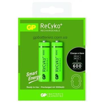 Акумулятор для фото-відеотехніки GP AA 100AAHCE-2GB2 ReCyko+ Smart Energy R6 1000 mAh * 2 (NiMn) (100AAHCE / 4891199145421)