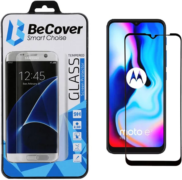 Защитное стекло BeCover Motorola Moto E7 Plus Black (705241)