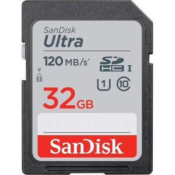 Карта памяти SanDisk SDHC 32GB UHS-I Class 10 Ultra R120MB/s (SDSDUN4-032G-GN6IN)