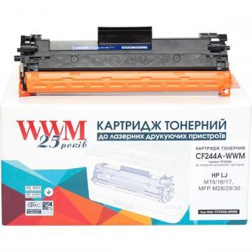 Картридж WWM HP LJ M15/16/17 MFP M28/29/30/CF244A Black (CF244A-WWM)