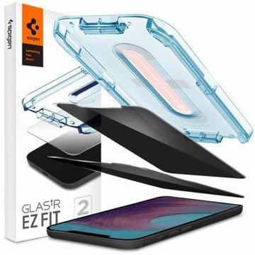 Защитное стекло и пленка  Spigen iPhone 12 Pro Max Glas tR EZ Fit (Privacy) (2Pack) (AGL01793)