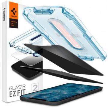 Защитное стекло и пленка  Spigen iPhone 12 mini Glas tR EZ Fit (Privacy) (2Pack) (AGL01813)
