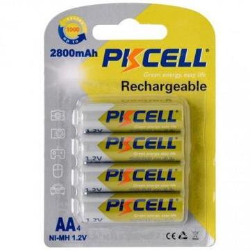 Акумулятор для фото-відеотехніки PKCELL AA R6 NiMH 2800mAh * 4 (PC/AA2800-4B)
