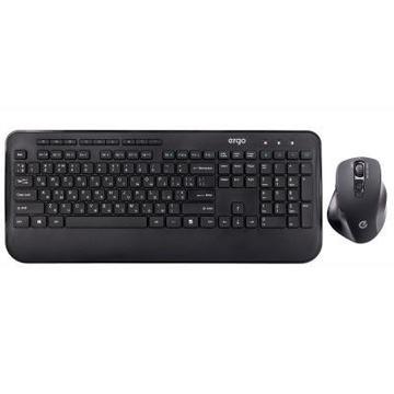 Комплект (клавіатура і мишка) Ergo KM-710WL Black (KM-710WL)
