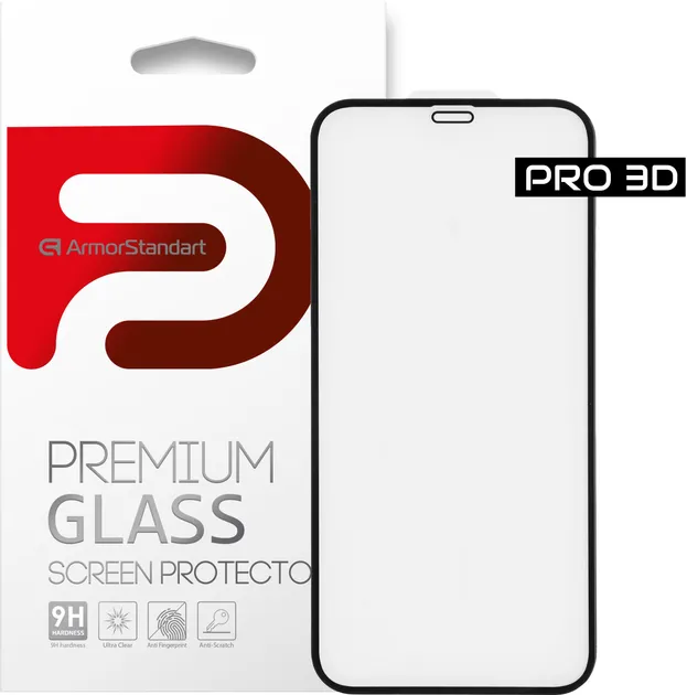 Защитное стекло Armorstandart Pro 3D Apple iPhone 12 Pro Max Black (ARM57356)