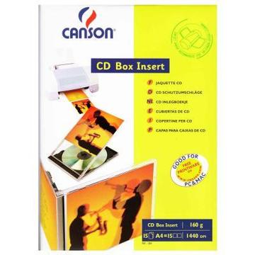Бумага Canson CD/DVD вкладка 160г A4 15ст (872846)