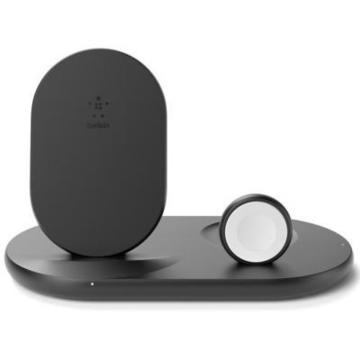 Зарядное устройство Belkin 3-in-1 Wireless Pad/Stand/Apple Watch black (WIZ001VFBK)