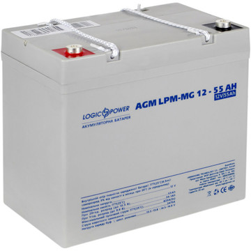 Акумуляторна батарея для ДБЖ LogicPower 12V 55AH (LPM-MG 12 - 55 AH) AGM