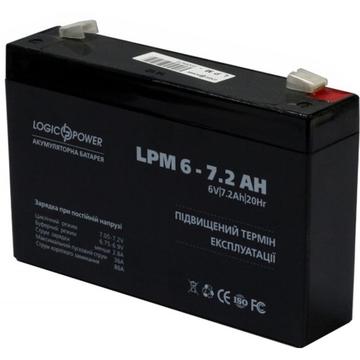 Акумуляторна батарея для ДБЖ LogicPower LPM 6V 7.2AH (LPM 6 - 7.2 AH) AGM