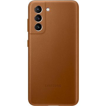 Чохол-накладка Samsung Leather Cover Galaxy S21 (G991) Brown