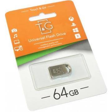 Флеш память USB 64GB T&G 107 Metal Series Silver (TG107-64G)