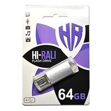 Флеш пам'ять USB Hi-Rali 64GB Rocket Series Silver (HI-64GBVCSL)