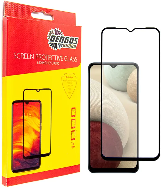 Захисне скло DENGOS Full Glue Samsung Galaxy A12 (A125)Black frame (TGFG-157)