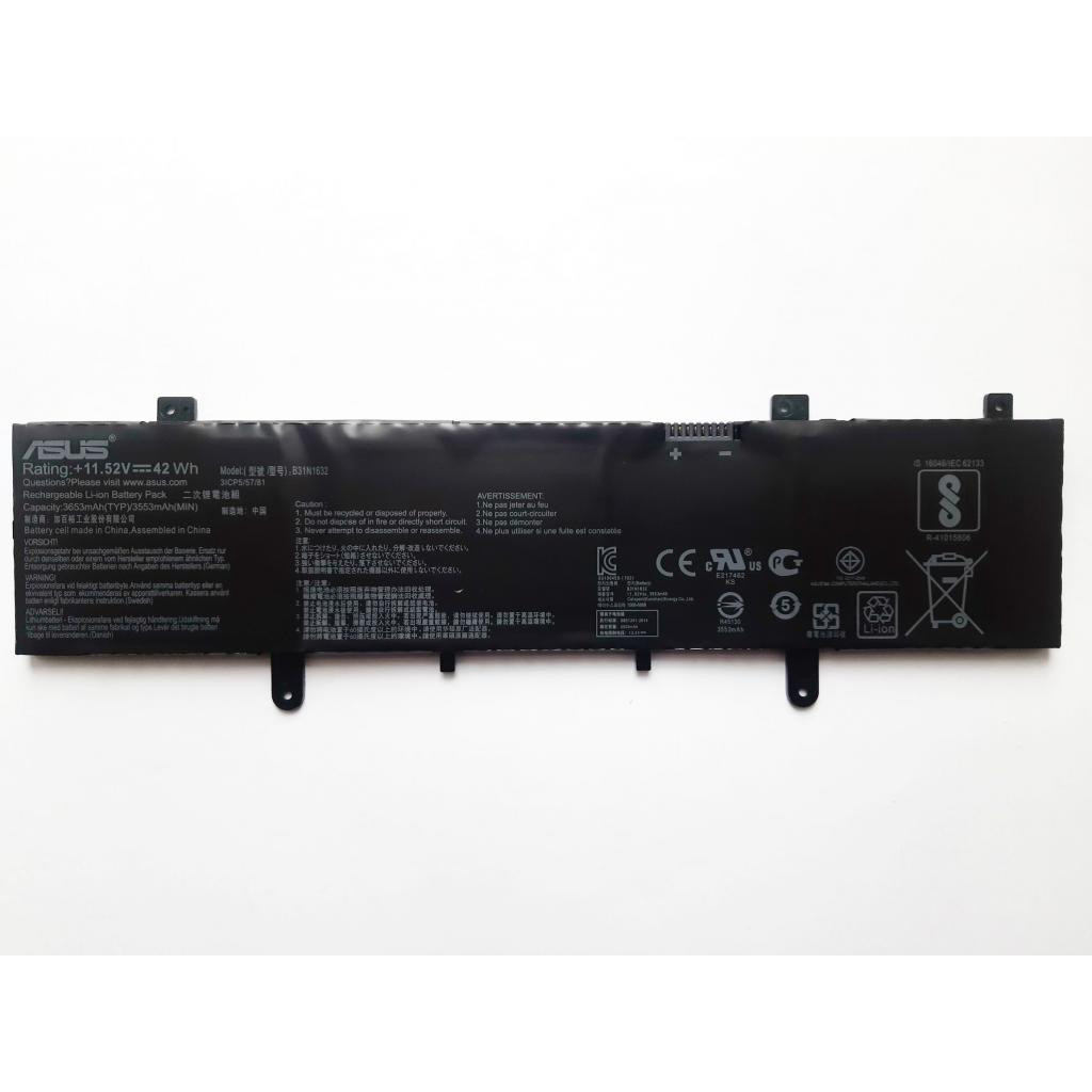 Акумулятор для ноутбука ASUS X405 B31N16323653mAh (42Wh) 3cell11.52VLi-ion (A47504)