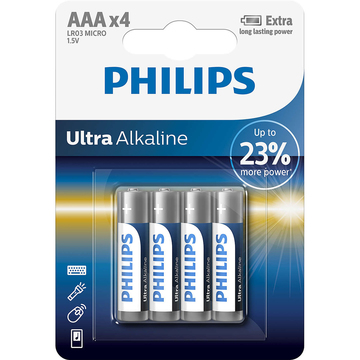 Батарейка Philips Ultra Alkaline AAA BLI 4
