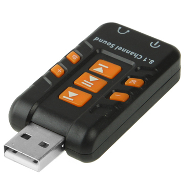 Звукова карта USB Virtual 8.1 Channel Black RTL