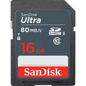 Карта памяти SanDisk 16GB UHS-I Class 10 Ultra (SDSDUNS-016G-GN3IN)