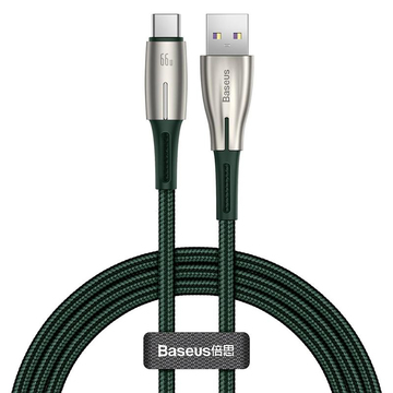 Кабель синхронізації Baseus Water Drop-shaped Lamp SuperCharge Cable For Type-C 66W 2m Green (CATSD-N06)