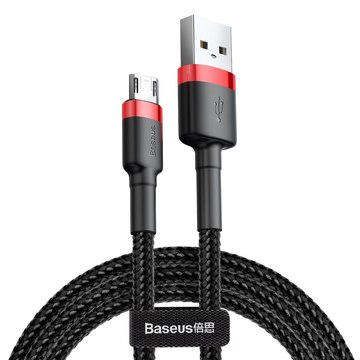 Кабель синхронізації Baseus Cafule Cable USB For Micro 2.4A 2M Red+Black (CAMKLF-C91)